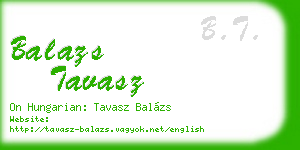 balazs tavasz business card
